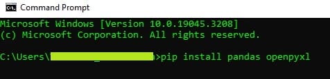 pip Command Prompt